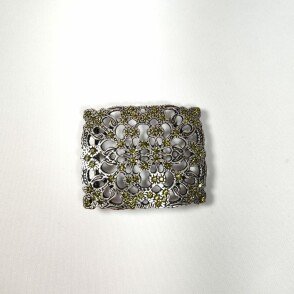 Boucle Tulle argenté - Vert